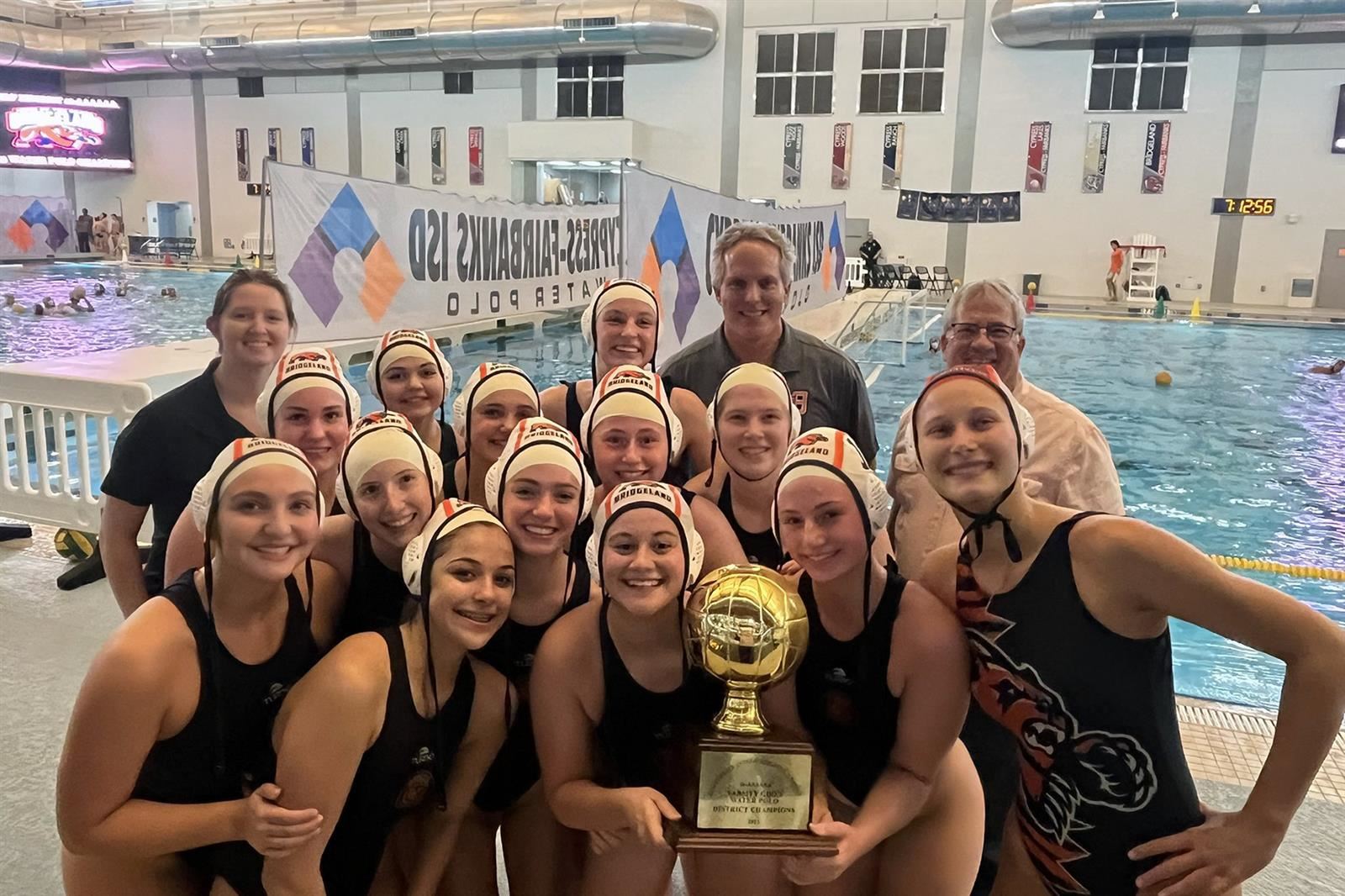 The Bridgeland High School girls’ water polo team won the District 16-6A Championship. The Bears posted a 10-0 record.